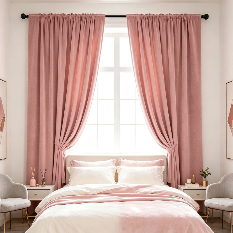 2 шт. однотонные бархатные што – обзор и цена Curtain Rods