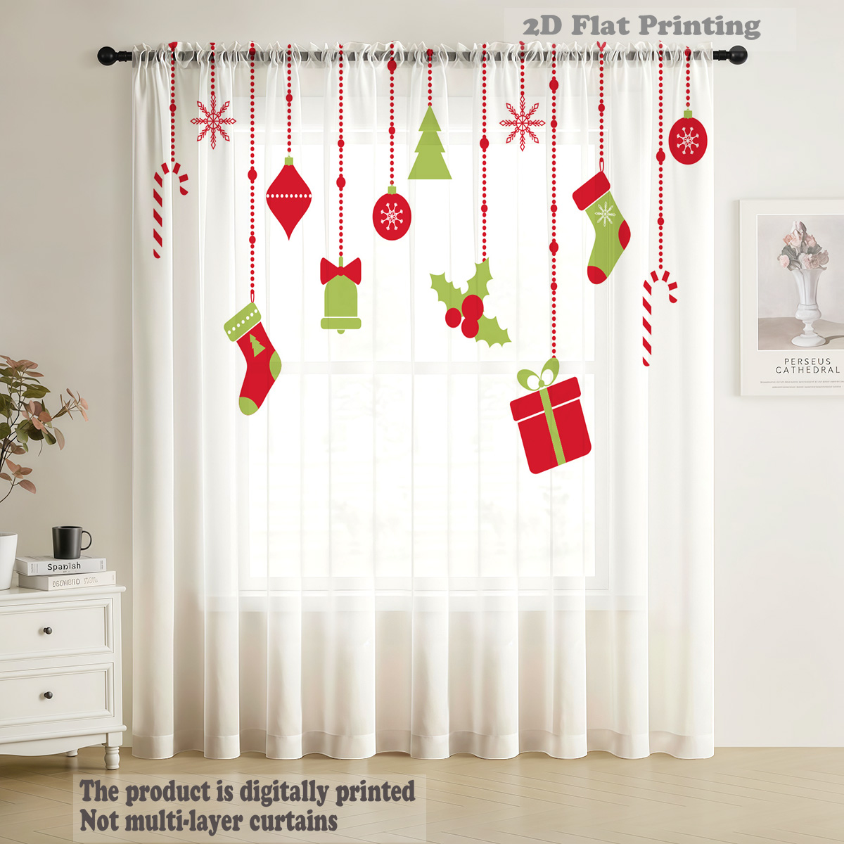 Рождественские полупрозрачные  – обзор и цена Curtain Rods